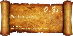 Oprisa Zsolt névjegykártya